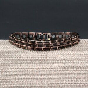 8.5 Inch Solid Copper Unisex Magnetic Link Bracelet B1055